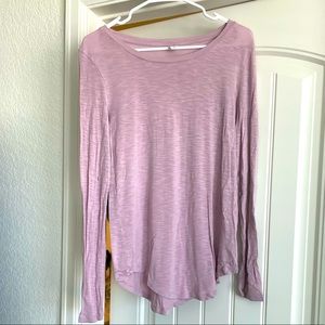 Old Navy Luxe Medium Long-sleeved light purple tee